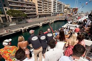 View of the Monaco track from our yacht yacht hospitality monaco grand prix 2021